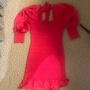 Do+Be Pink silk tight mini dress
